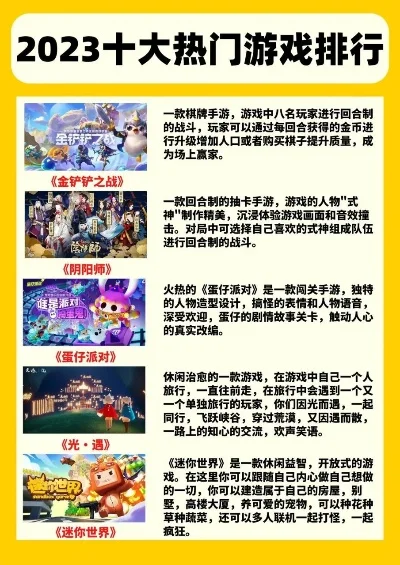 热门的最近最火的游戏有什么-近期热门游戏盘点
