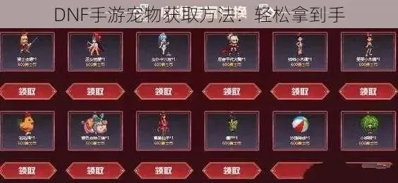 DNF手游商店宠物形态-DNF手游宠物形态全面解析