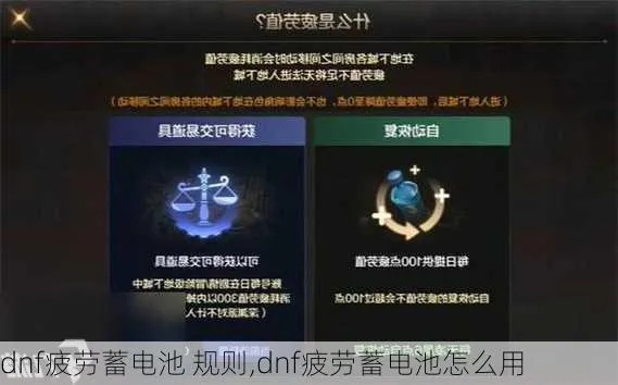dnf疲劳电池-DNF疲劳值获取与使用指南