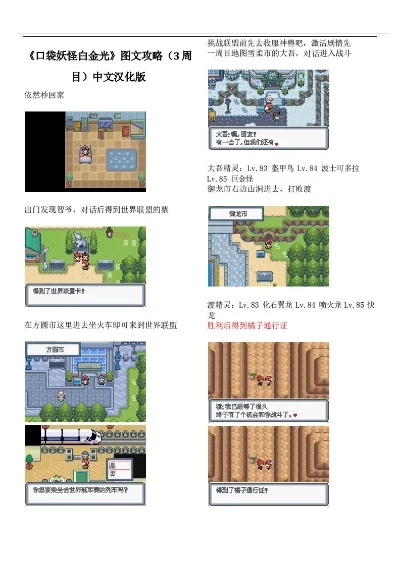 口袋妖怪白金图文攻略-口袋妖怪白金通关攻略