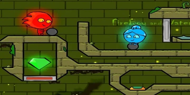 单人冰火人小游戏-冰火人挑战，经典益智游戏