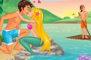 偷吻美人鱼小游戏在线玩-偷吻美人鱼小游戏