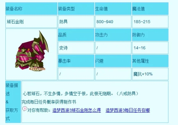 造梦西游顽石金刚制作书爆点