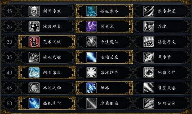魔兽世界冰法天赋加点巫妖王冰法天赋-魔兽世界冰法天赋详解