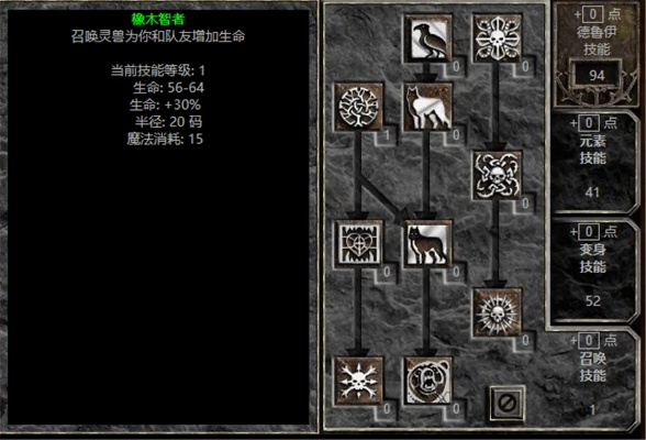 暗黑2狼人德鲁伊单机攻略,技能加点与装备选择,变身流派详解
